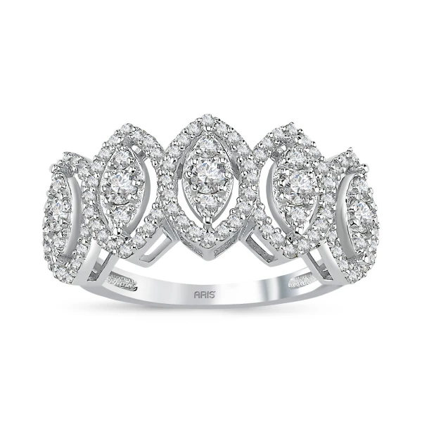Diamant Design 5-Steine Ring