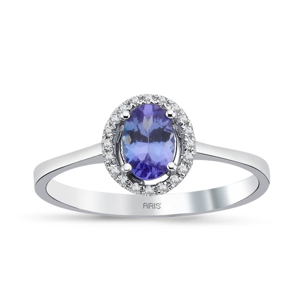 Diamant Ovaler Tansanit Ring