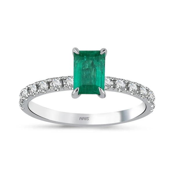 Diamant Smaragd Ring