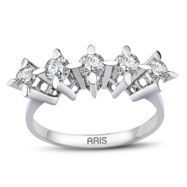 0,30 Karat Diamant-Fünfstein-Ring