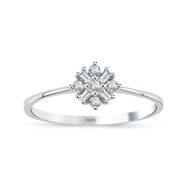 Diamant Effekt Baguette Ring