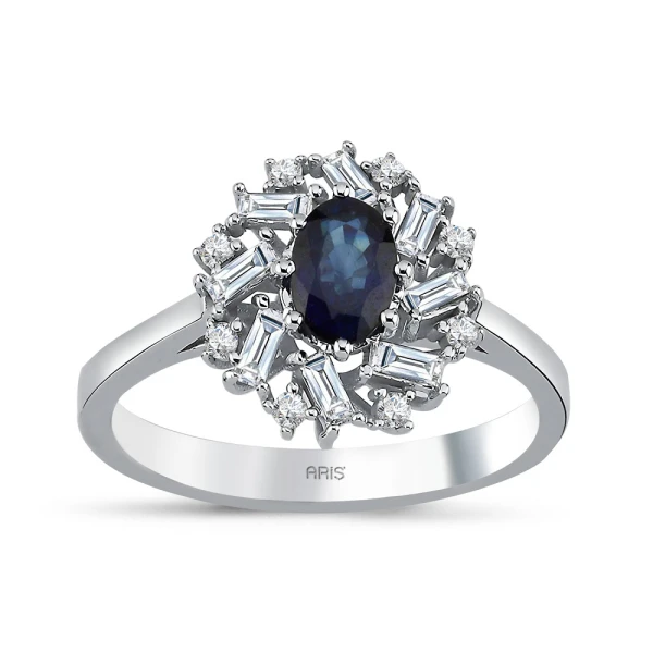 1,11 Karat Diamant Saphir Ring