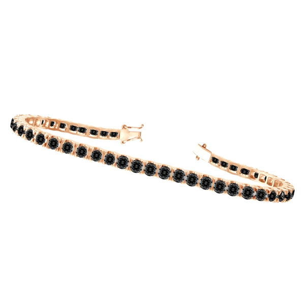 Schwarzes Diamant Tennis Armband