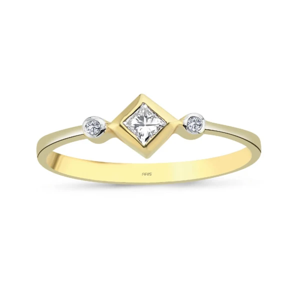 Diamant Prinzess Solitärring