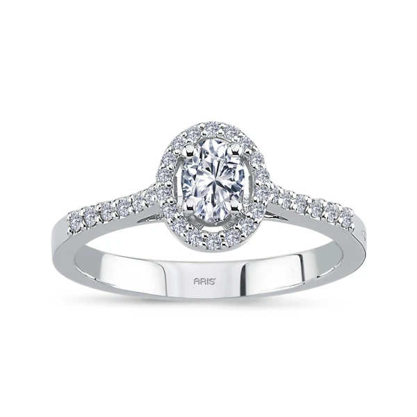 0,46 Karat Diamant Ovaler Fantasie Ring