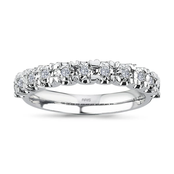 0,11 Karat Diamant Halb-Eternity Ring