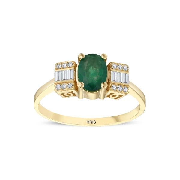 Diamant Smaragd Ring
