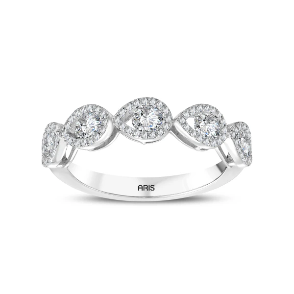 0,79 Karat Diamant Fünfstein Ring