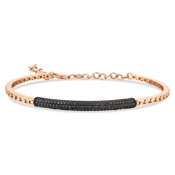 Schwarzes Diamant Herren Armband