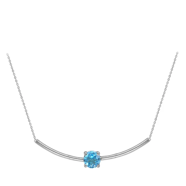 Goldkette mit Blauem Topas