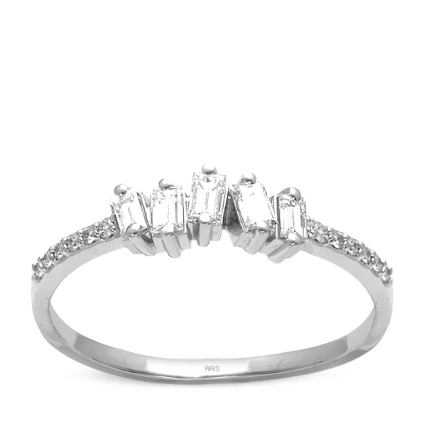 Baguette Trapez Diamant Fünfstein Ring