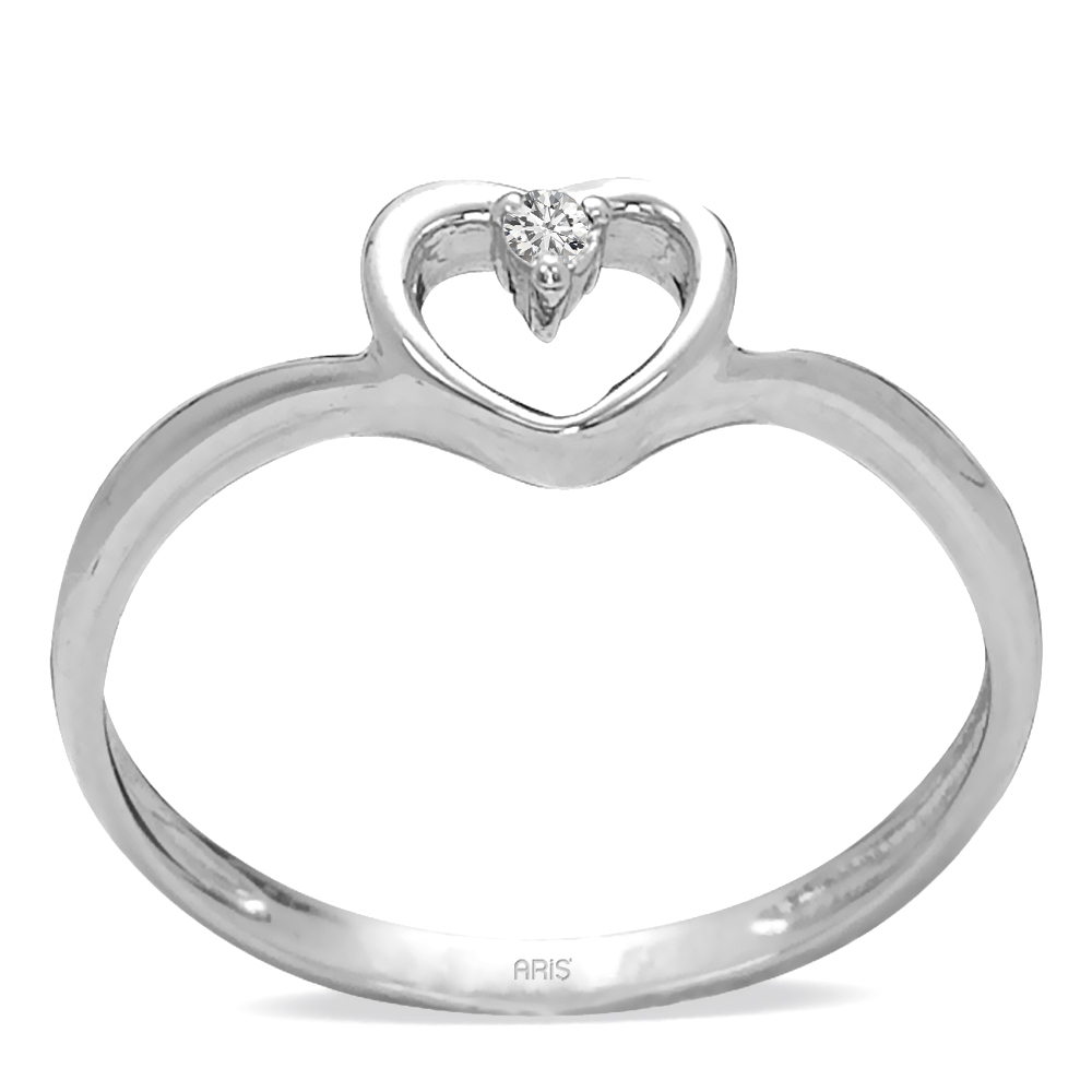 0,02 ct Diamant Herz Ring