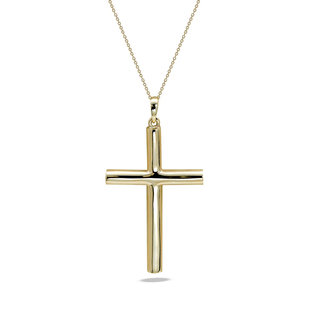 Goldkette mit Kreuz Anhänger aus 585 Gelbgold