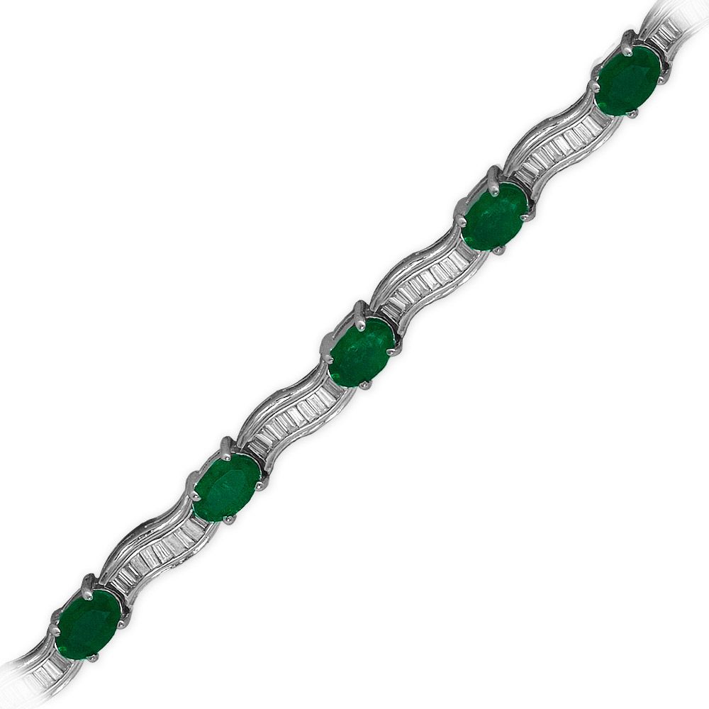 5,28 ct Smaragd Diamant Armband