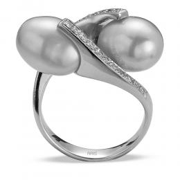0,15 ct Diamant Perlen Ring
