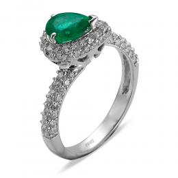 1,09 ct  Smaragd Ring