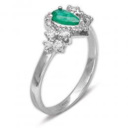 0,33 ct  Smaragd Ring