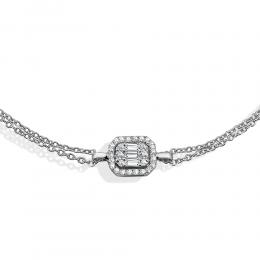  Diamant Baguette-Schliff Armband 