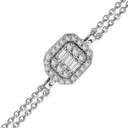  Diamant Baguette-Schliff Armband 