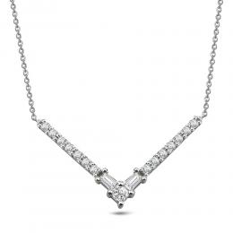 Diamant Baguette Halskette