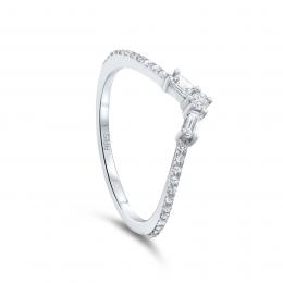 0,24 ct Diamant Baguette Ring