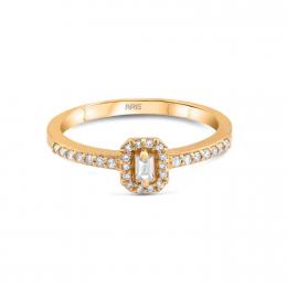 0.18 ct. Baguette Diamant Ring