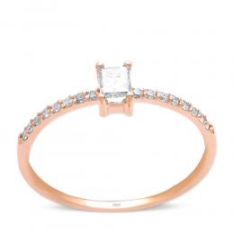 Diamant Baguette-Schliff Ring