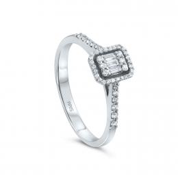 0,20 ct Diamant Baguette Ring