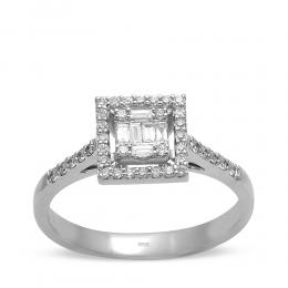 Diamant Baguette-Schliff Ring