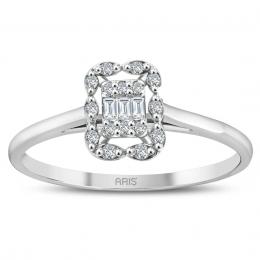 Diamant Baguette-Schliff Ring 