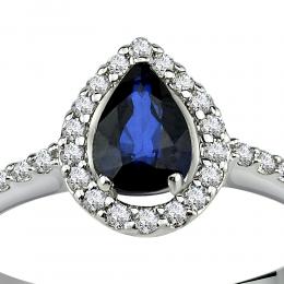 Diamant Farbedelstein Ring