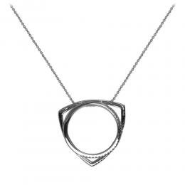 0,23 ct Schwarz Weiß Diamant Ring & Kette