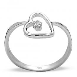0,01 ct Diamant Herz Ring