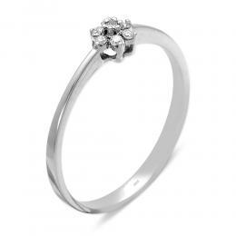 0.07 Ct. Diamant Blume Ring