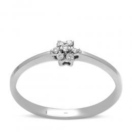 0.07 Ct. Diamant Blume Ring