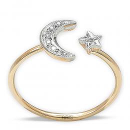 0,05 ct Diamant Mond & Stern Ring