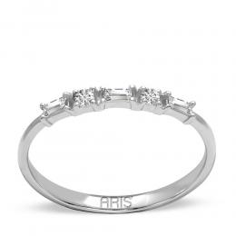 0,14 ct Diamant Baguette Ring