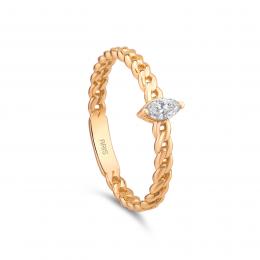 0.10 Ct. Diamant Ring im Trenddesign . 