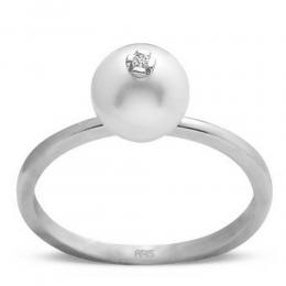 0,01 ct Diamant Perlen Ring