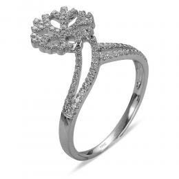 0,45 ct Diamant Schneeflocke Ring