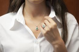 0,75 ct Smaragd Diamant Ring