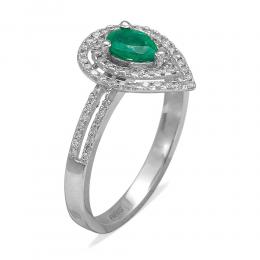 0,36 ct  Smaragd Ring