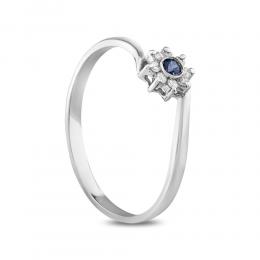 0,04 ct Saphir Diamant Ring