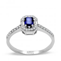 Diamant Farbedelstein Ring