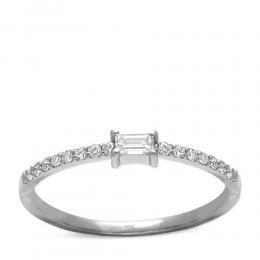 0,19 ct Diamant Baguette Ring