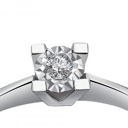 0,08 ct Diamant Miracle Solitärring (0,45 ct Ansicht)