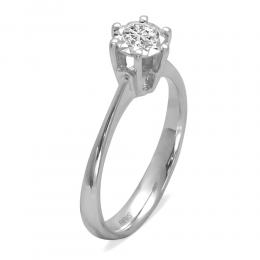 0,16 ct Diamant Miracle Solitärring (0,60 ct Ansicht)