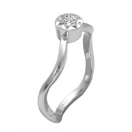 0,11 ct Diamant Miracle Solitärring (0,45 ct Ansicht)
